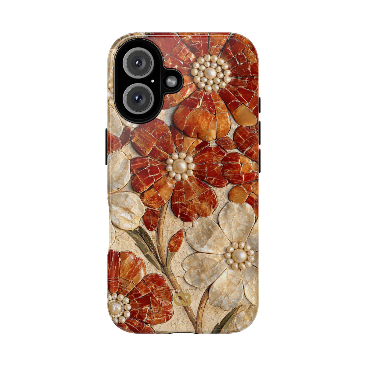 Carnelian Pearl Bloom · Tough Phone Case for iPhone · Orange