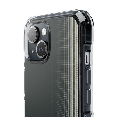 Grey Impact MagSafe Phone Case for iPhone - Charcoal Tech Grid