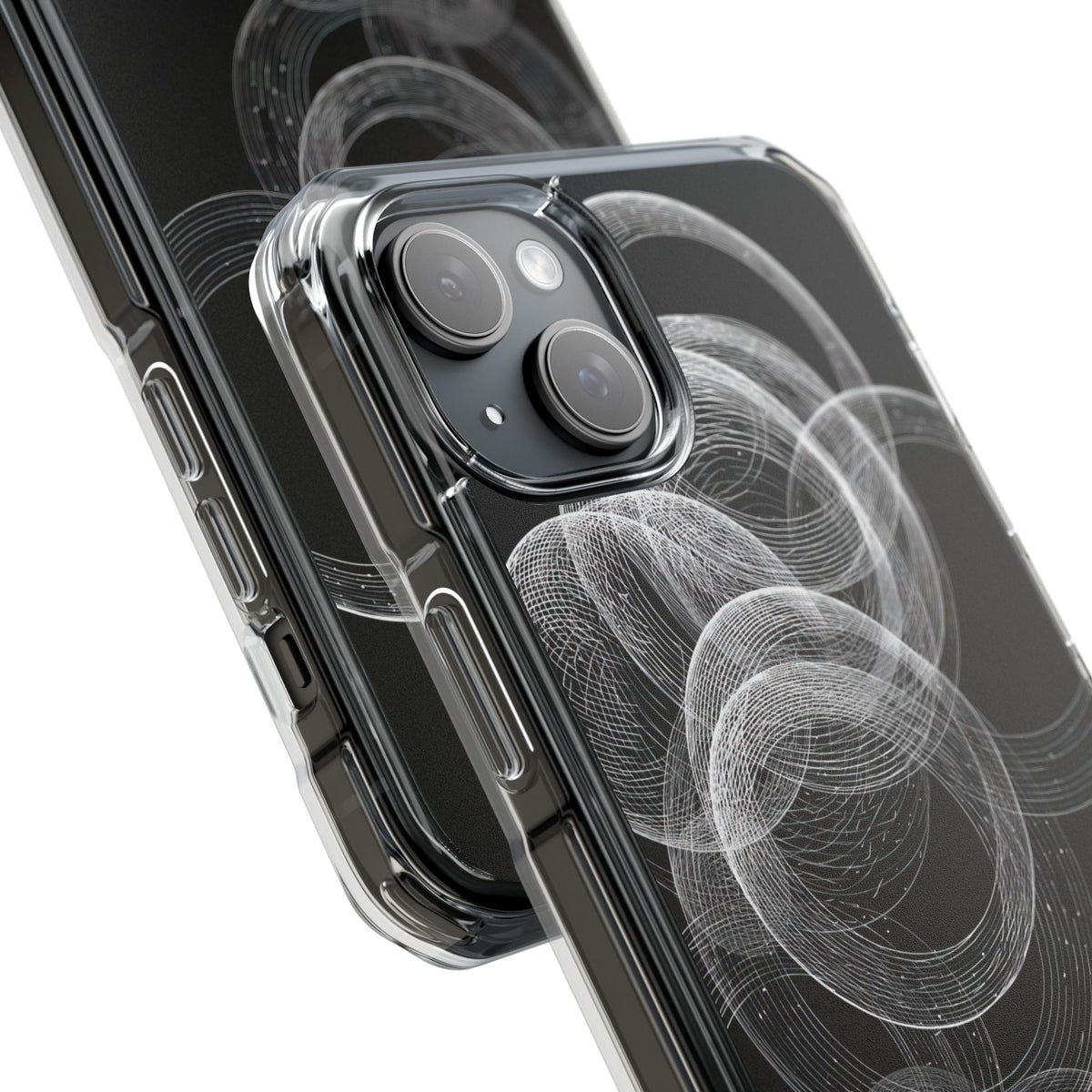 Orbital Resonance · Clear Impact Magnetic Phone Case for iPhone ·  Black