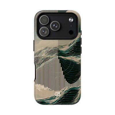 Green Tough 2.0 Magsafe Phone Case for iPhone - Lunar Moss Topography