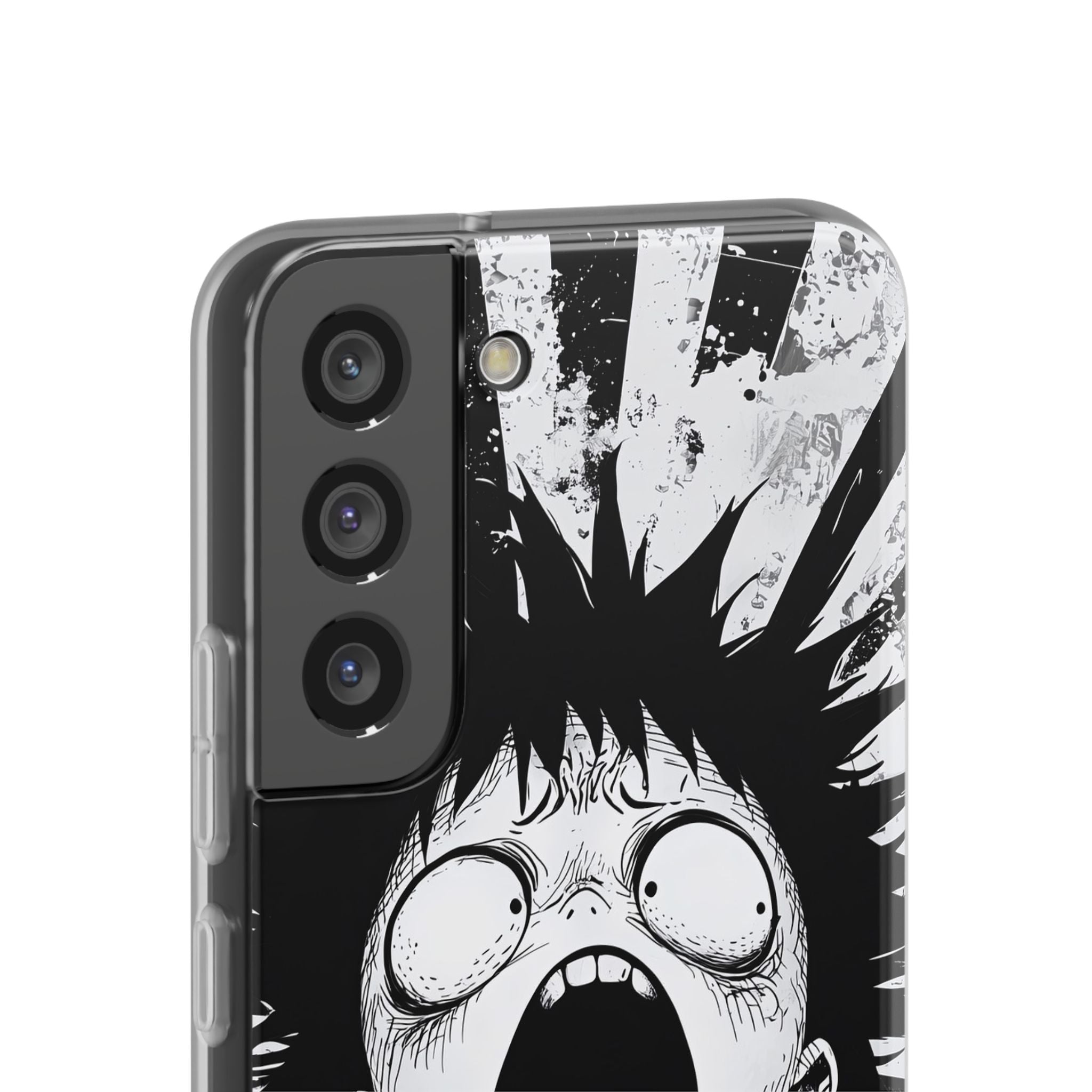 Chaotic Monochrome Scream · Soft Telefoncover for Samsung