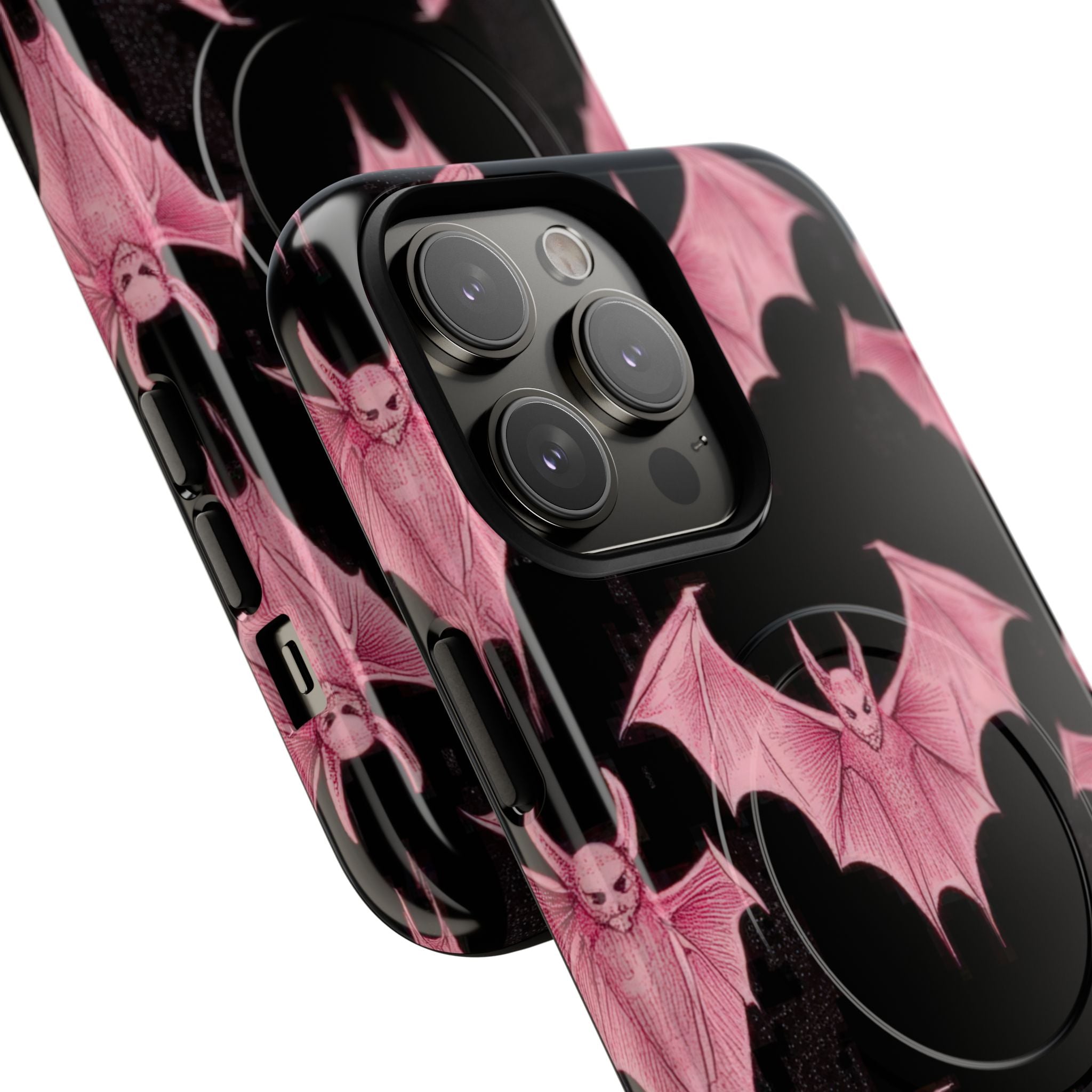 Pink Batwave iPhone 14 Pro Max Case - Tough+