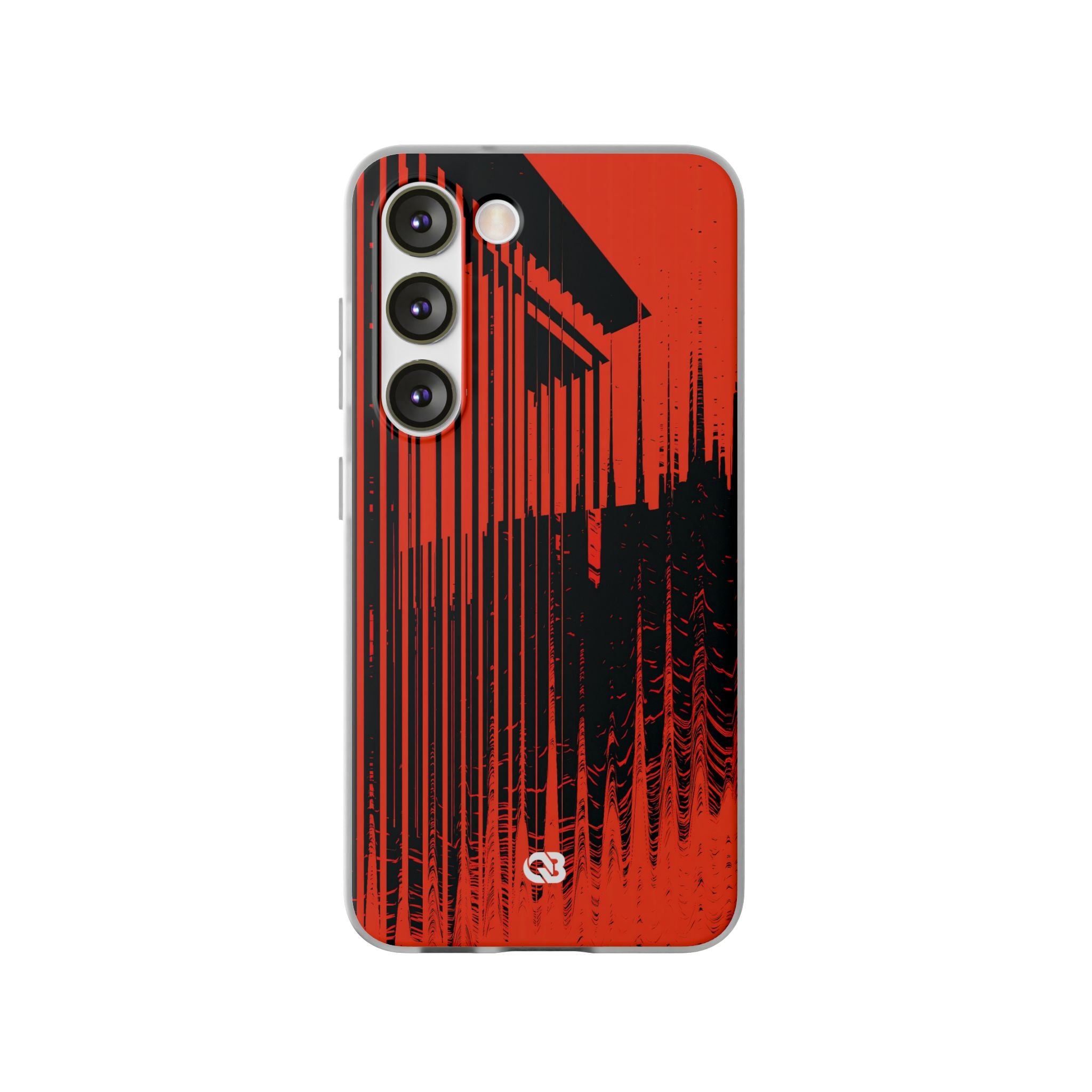 Red Lite Phone Case for Samsung - Crimson Brutalist Distortion