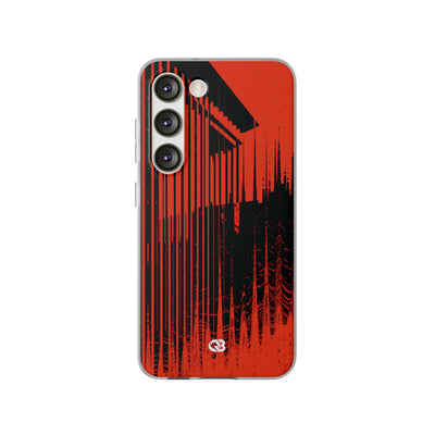 Red Lite Phone Case for Samsung - Crimson Brutalist Distortion