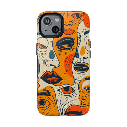 Tangled Faces Sunset iPhone 14 Case - Tough+