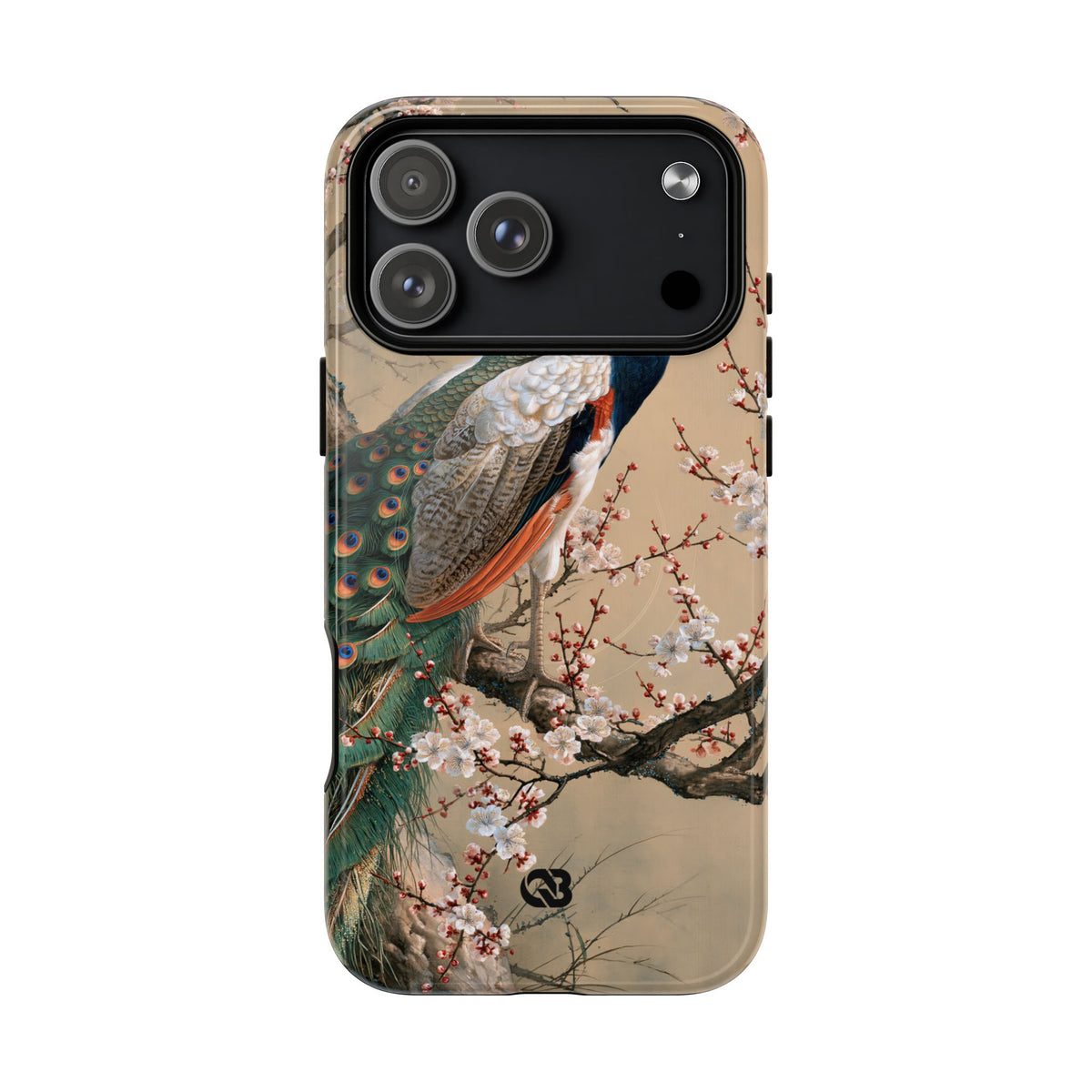 Imperial Peacock Blossom · Tough 2.0 Magnetic Phone Case for iPhone · Beige