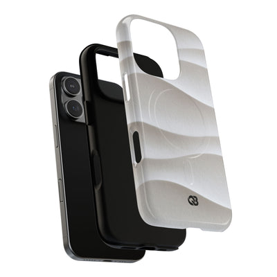 White Tough 2.0 Magsafe Phone Case for iPhone - Arctic Flow Ridges