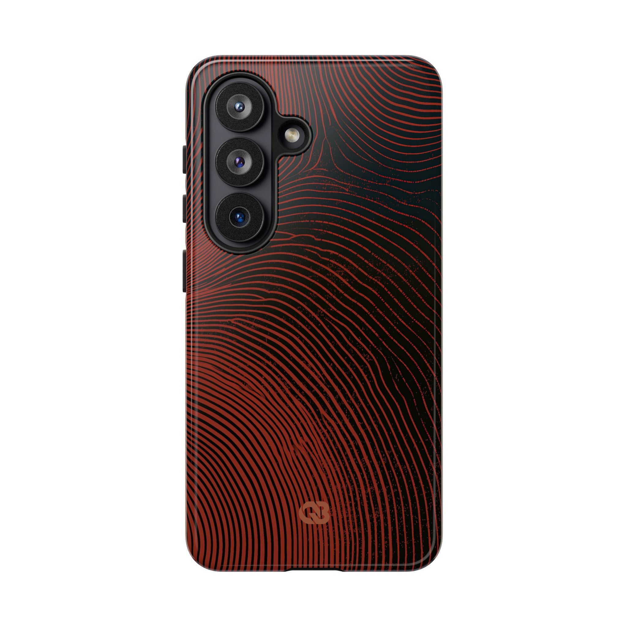 Red Tough Phone Case for Samsung - Terracotta Nerve Map