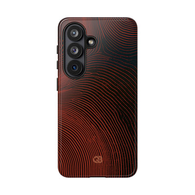 Red Tough Phone Case for Samsung - Terracotta Nerve Map
