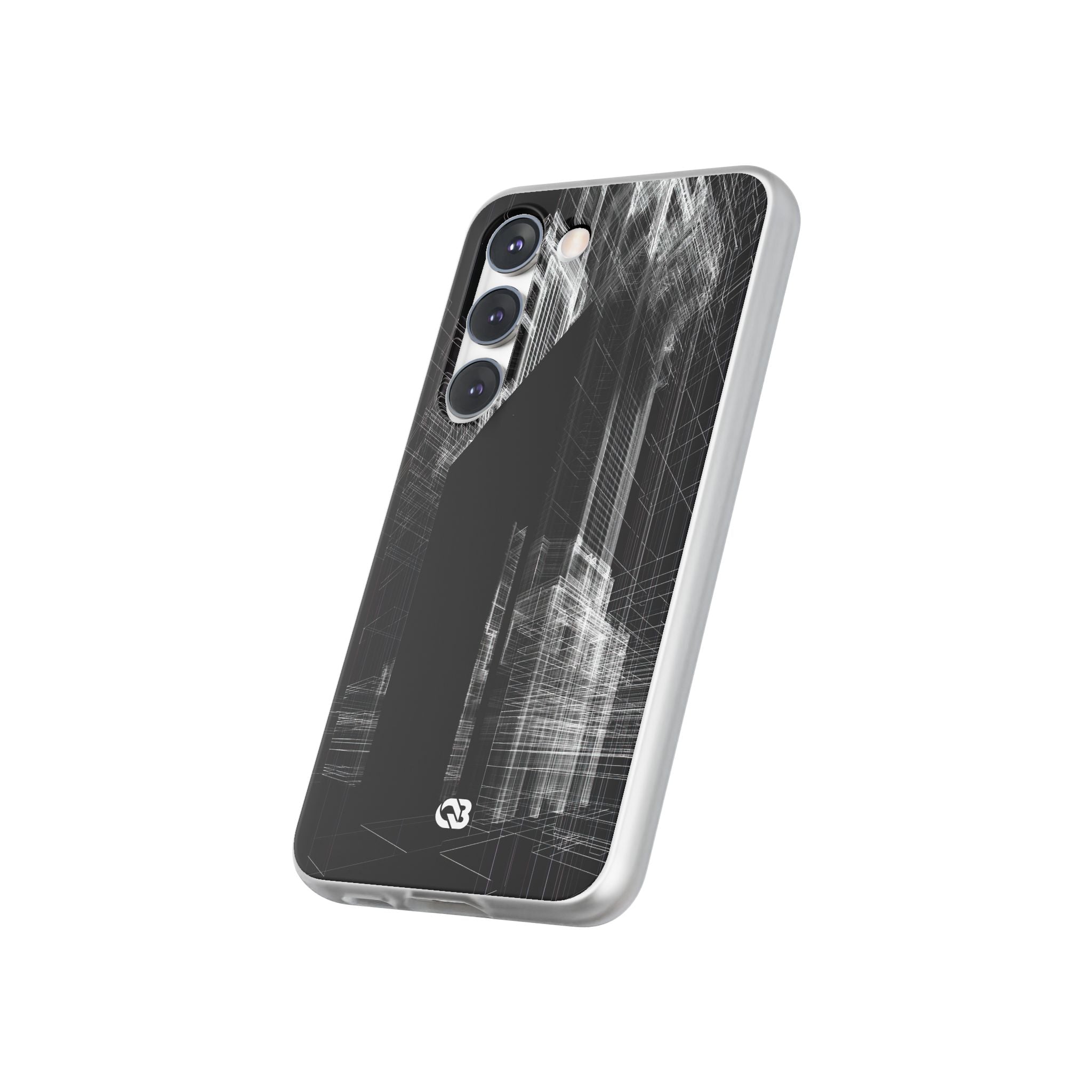 Black Lite Phone Case for Samsung - Ghost Urban Wireframe
