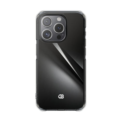 Obsidian Ridge · Clear Impact Magnetic Phone Case for iPhone ·  Black
