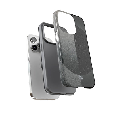 Black Tough Phone Case for iPhone - Lunar Static Orbit
