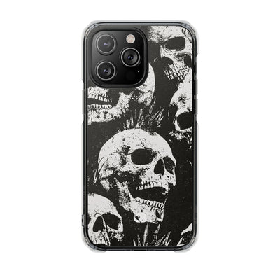 Punk Skull Riot · Clear Impact Magnetic Phone Case for iPhone · Black