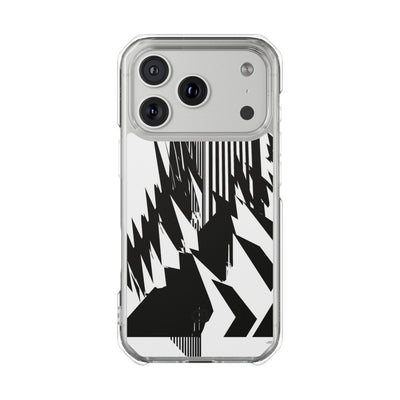 White Impact MagSafe Phone Case for iPhone - Shattered Vector Spire