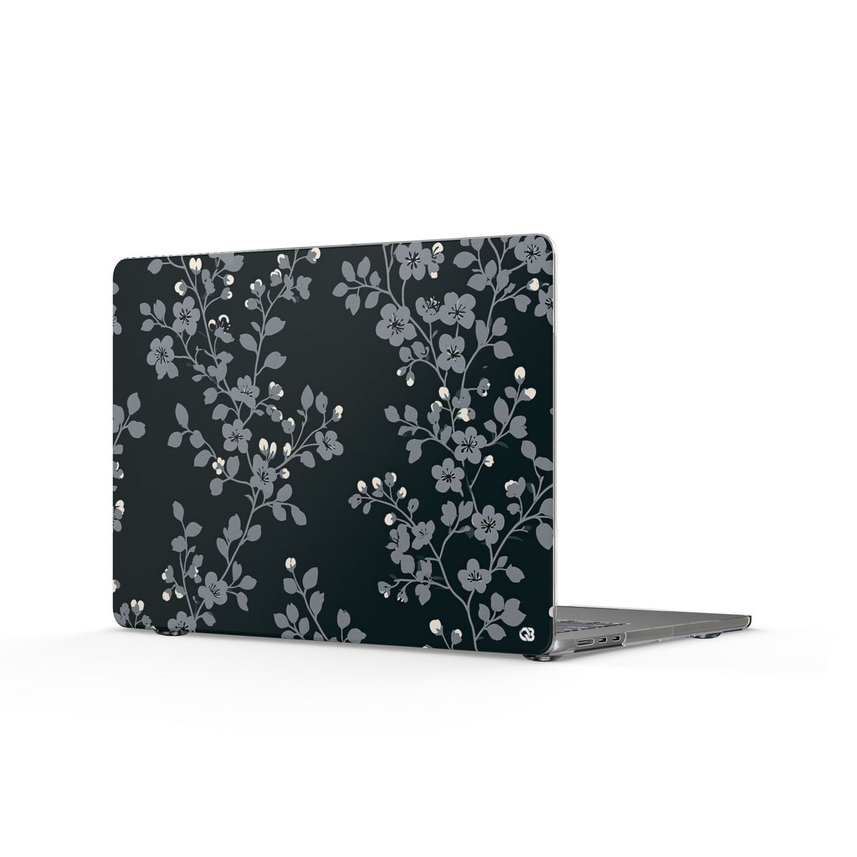 Nocturne Blossom Branch · Clear Hard Case for MacBook · Black