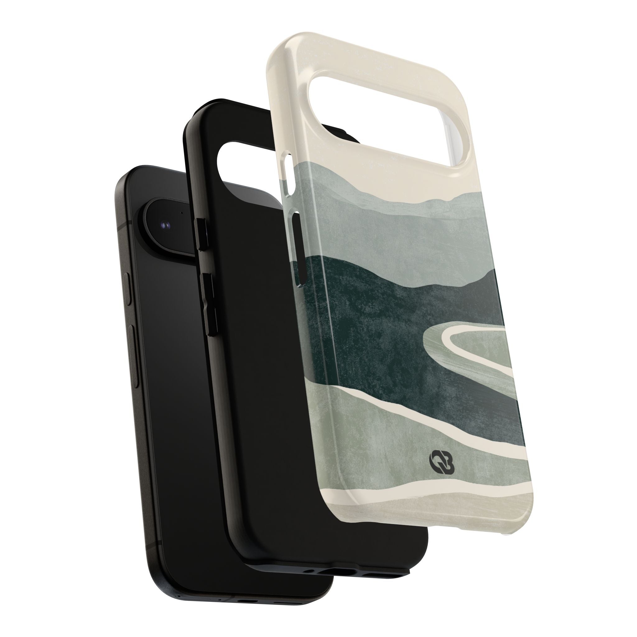 Green Tough Phone Case for Google Pixel - Misty Sage Valley