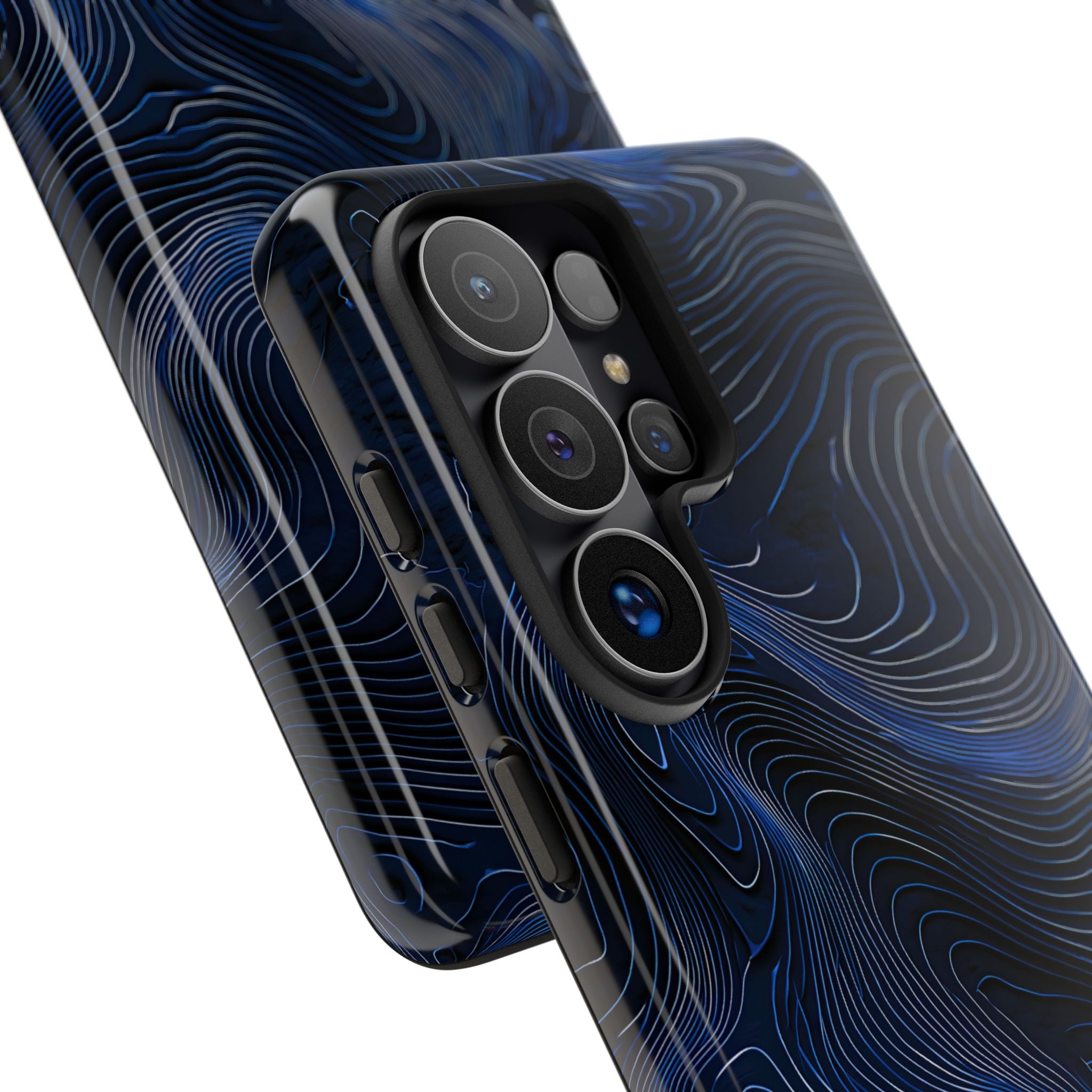 Blue Tough Phone Case for Samsung - Cobalt Contour Ridge