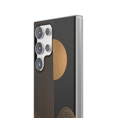 Gold Lite Phone Case for Samsung - Gilded Obsidian Dunes