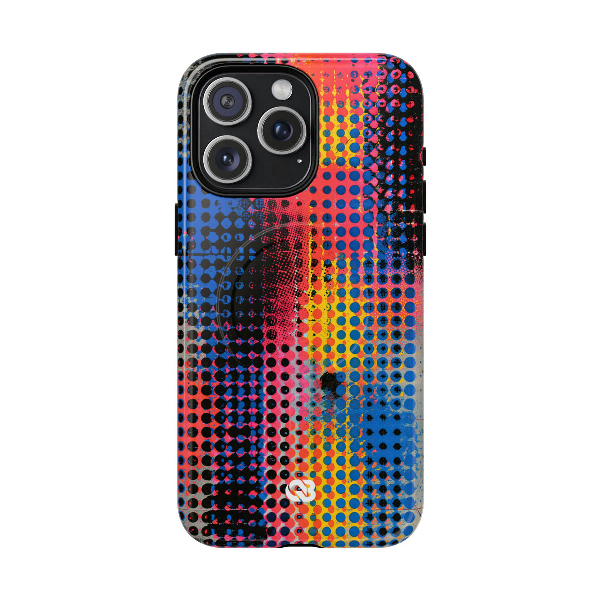 Chromatic Halftone Grid · Tough 2.0 Magnetic Phone Case for iPhone · Blue
