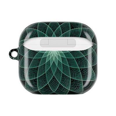 Verdant Harmonic Bloom · Hard Case for AirPods & AirPods Pro · Black