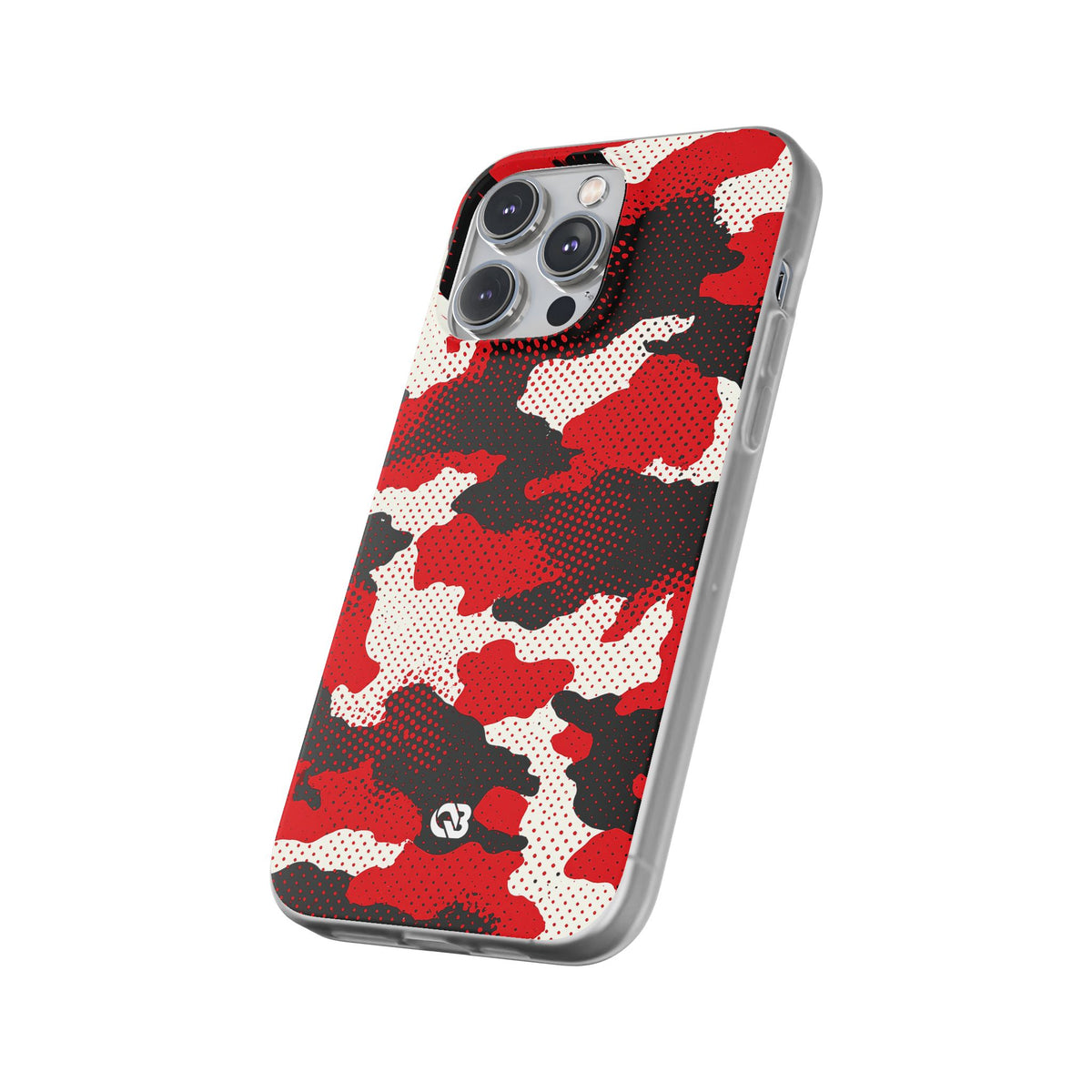 Crimson Halftone Camo · Lite Phone Case for iPhone ·  Red