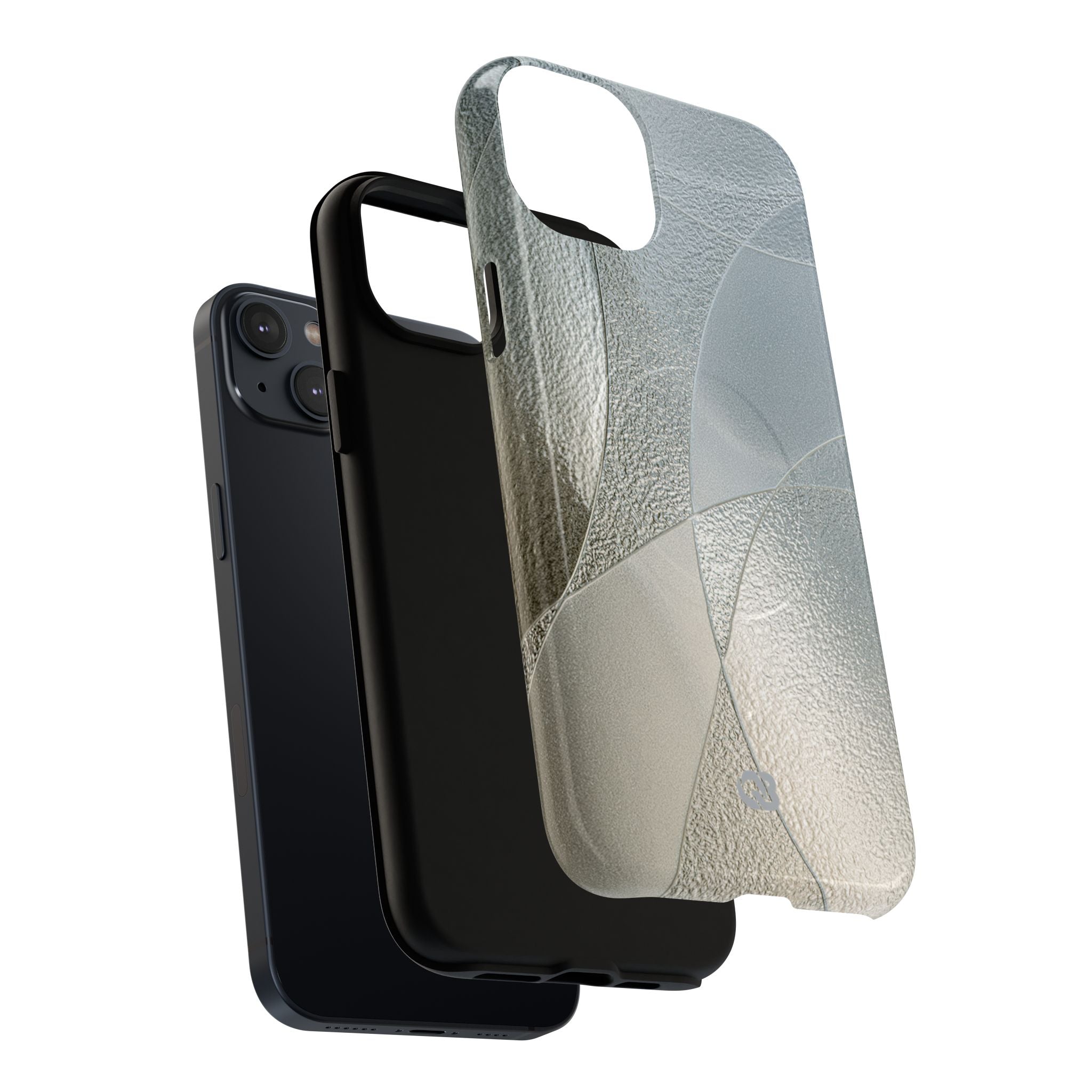 Silver Tough 2.0 Magsafe Phone Case for iPhone - Frosted Silver Mosaic