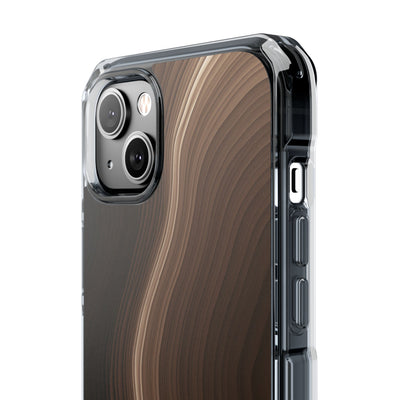 Brown Impact MagSafe Phone Case for iPhone - Bronzed Canyon Relief