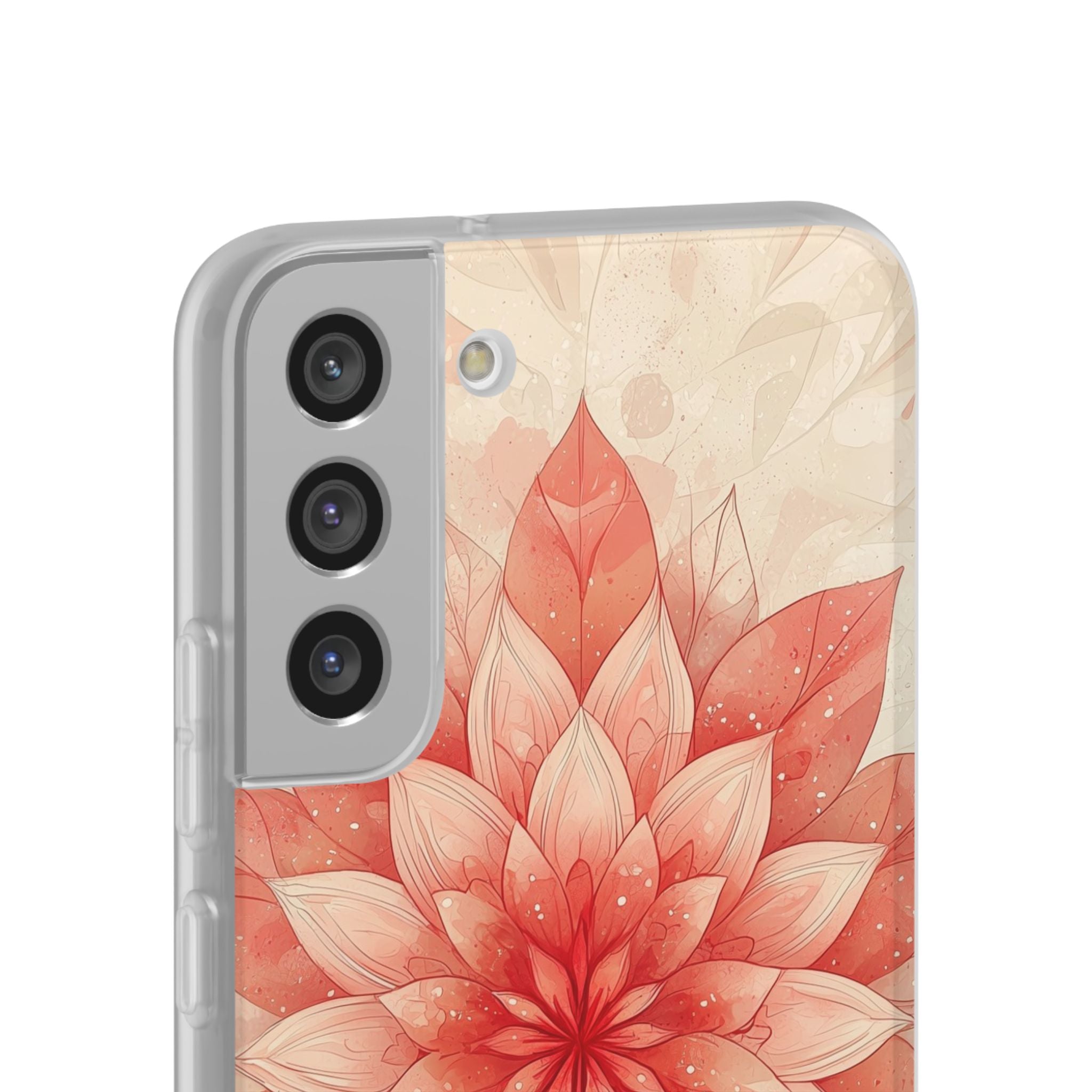 Coral Layered Bloom · Soft Phone Case for Samsung