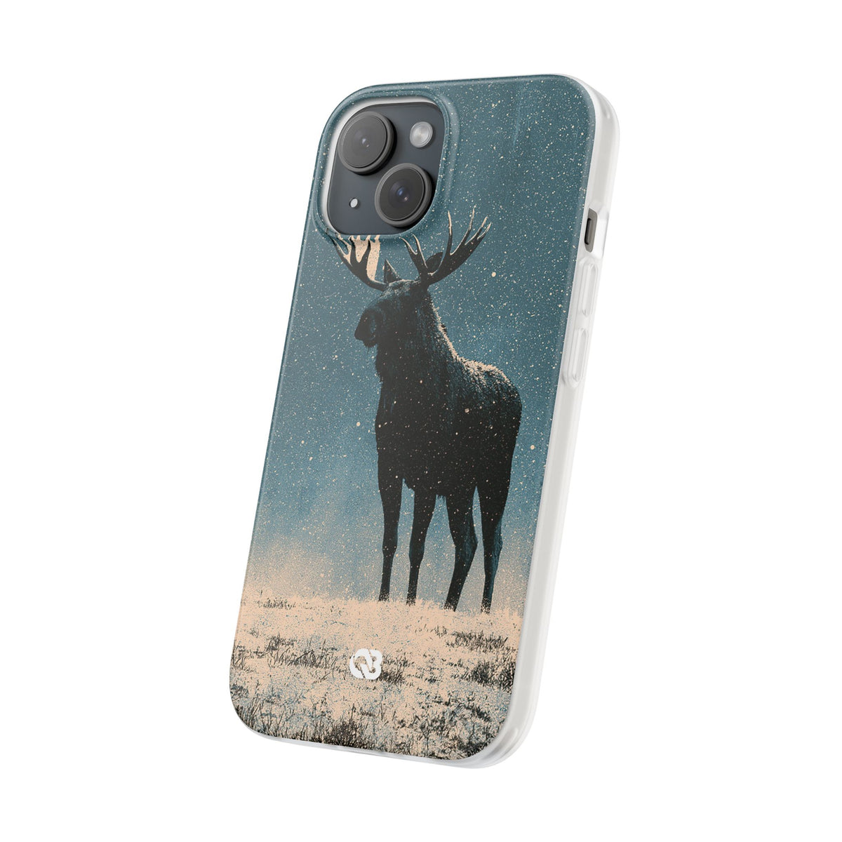 Nordic Boreal Moose · Lite Phone Case for iPhone ·  Blue
