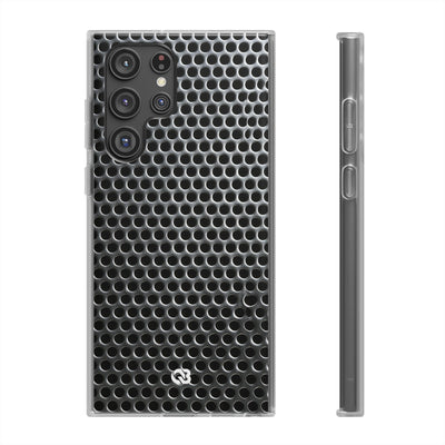 Brushed Perforated Steel · Lite Phone Case for Samsung · Silver