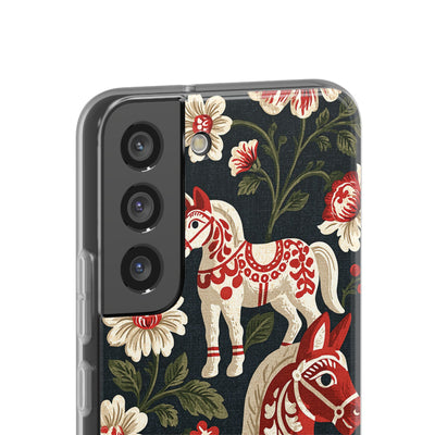 Nordic Dala Meadow · Lite Phone Case for Samsung · Red