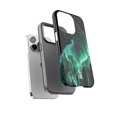 Nordic Aurora Fox · Tough Phone Case for iPhone · Teal