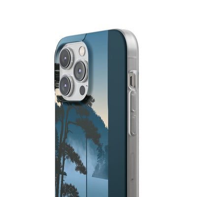Blue Lite Phone Case for iPhone - Kyoto Mist Pine