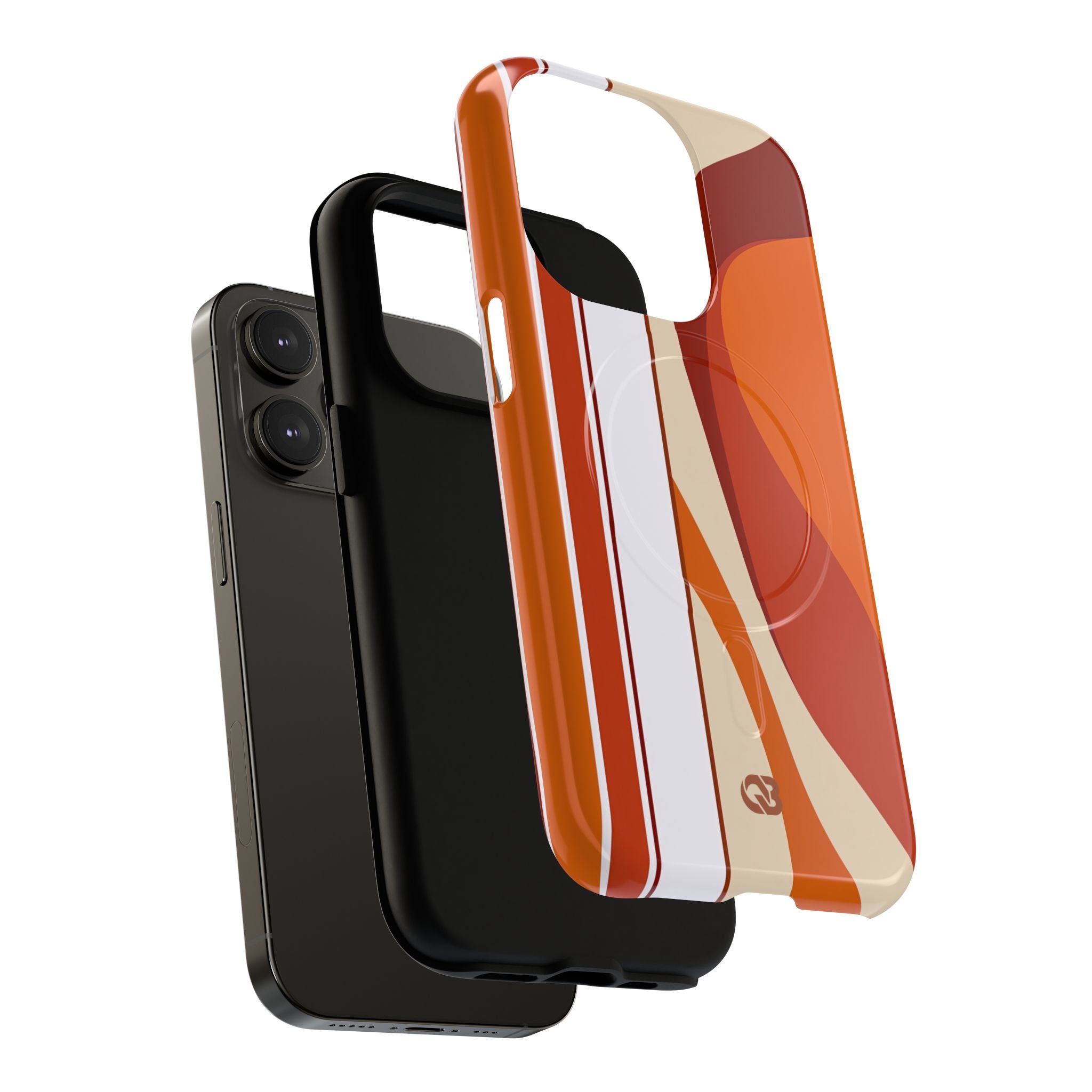 Orange Tough 2.0 Magsafe Phone Case for iPhone - Terracotta Metro Line