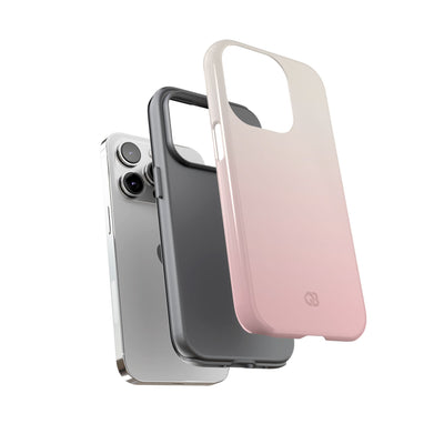 Pink Tough Phone Case for iPhone - Frosted Blush Horizon
