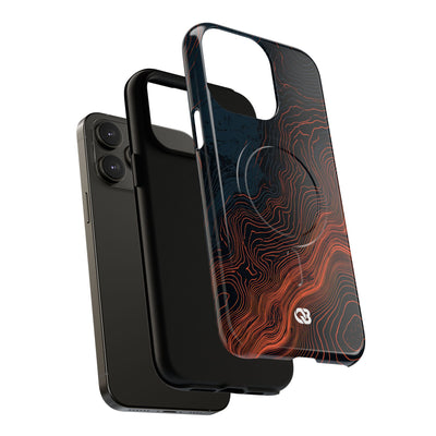 Black Tough 2.0 Magsafe Phone Case for iPhone - Volcanic Basalt Map