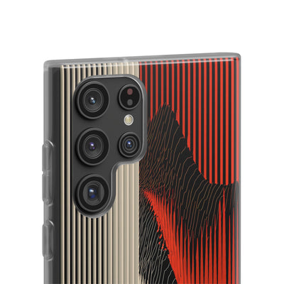 Red Lite Phone Case for Samsung - Crimson Pulse Topo