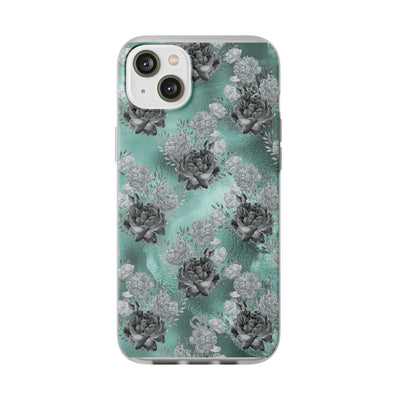 Frost Mint Floral · Soft Coque de téléphone pour iPhone