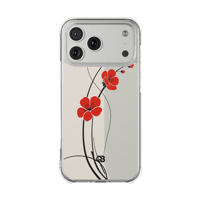 Red Impact MagSafe Phone Case for iPhone - Crimson Plum Ink