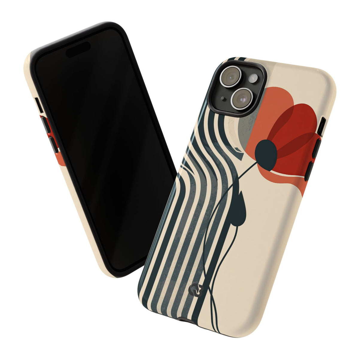 Modernist Poppy · Tough Phone Case for iPhone · Beige