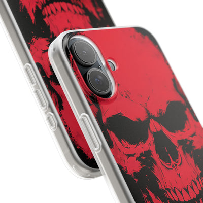 Crimson Street Skull · Soft Custodia per iPhone
