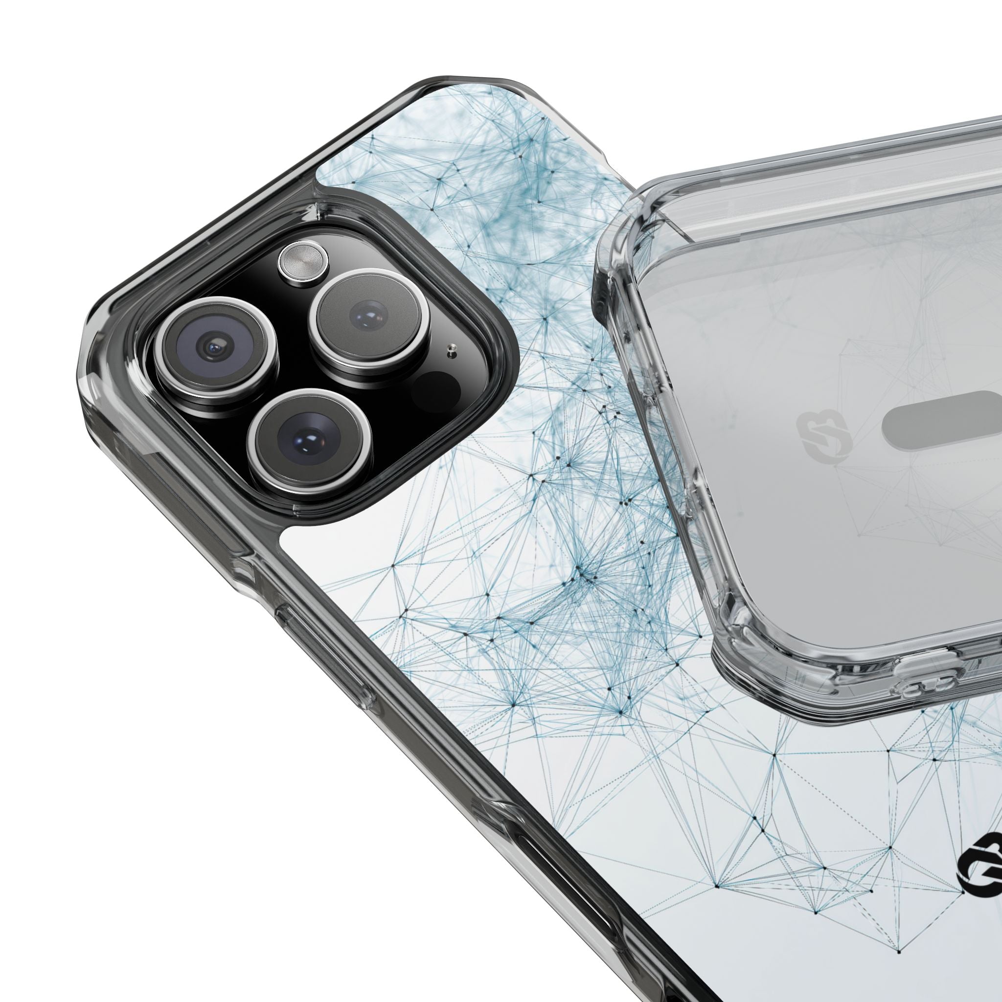 Blue Impact MagSafe Phone Case for iPhone - Glacial Neural Web