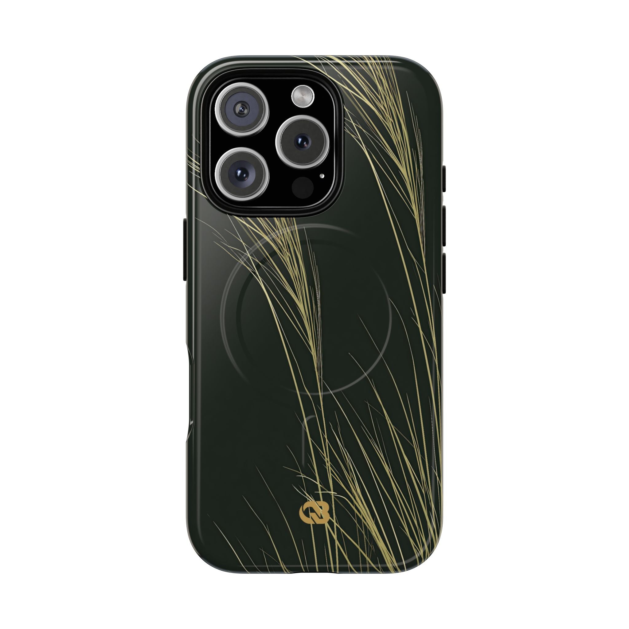 Green Tough 2.0 Magsafe Phone Case for iPhone - Midnight Gilded Grass