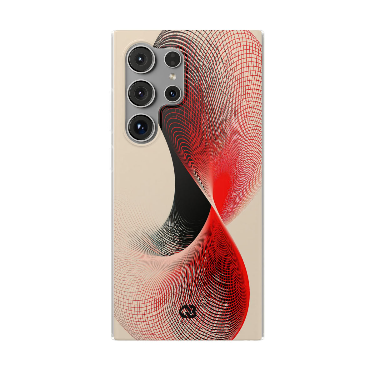 Red Lite Phone Case for Samsung - Scarlet Wireframe Helix