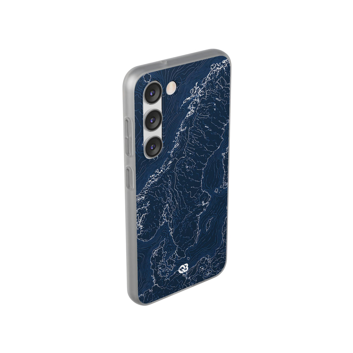 Nordic Contour Chart · Lite Phone Case for Samsung · Blue