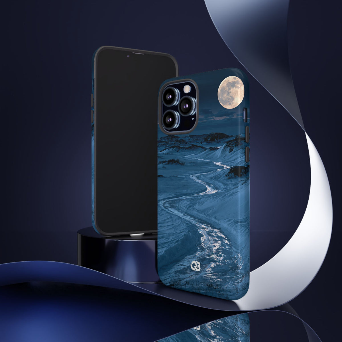Arctic Moon Drift · Tough Phone Case for iPhone · Blue