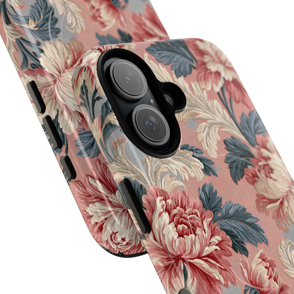 Blush Peony Jacquard · Tough 2.0 Magnetic Phone Case for iPhone · Pink