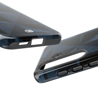 Blue Tough Phone Case for Samsung - Indigo Basalt Facets