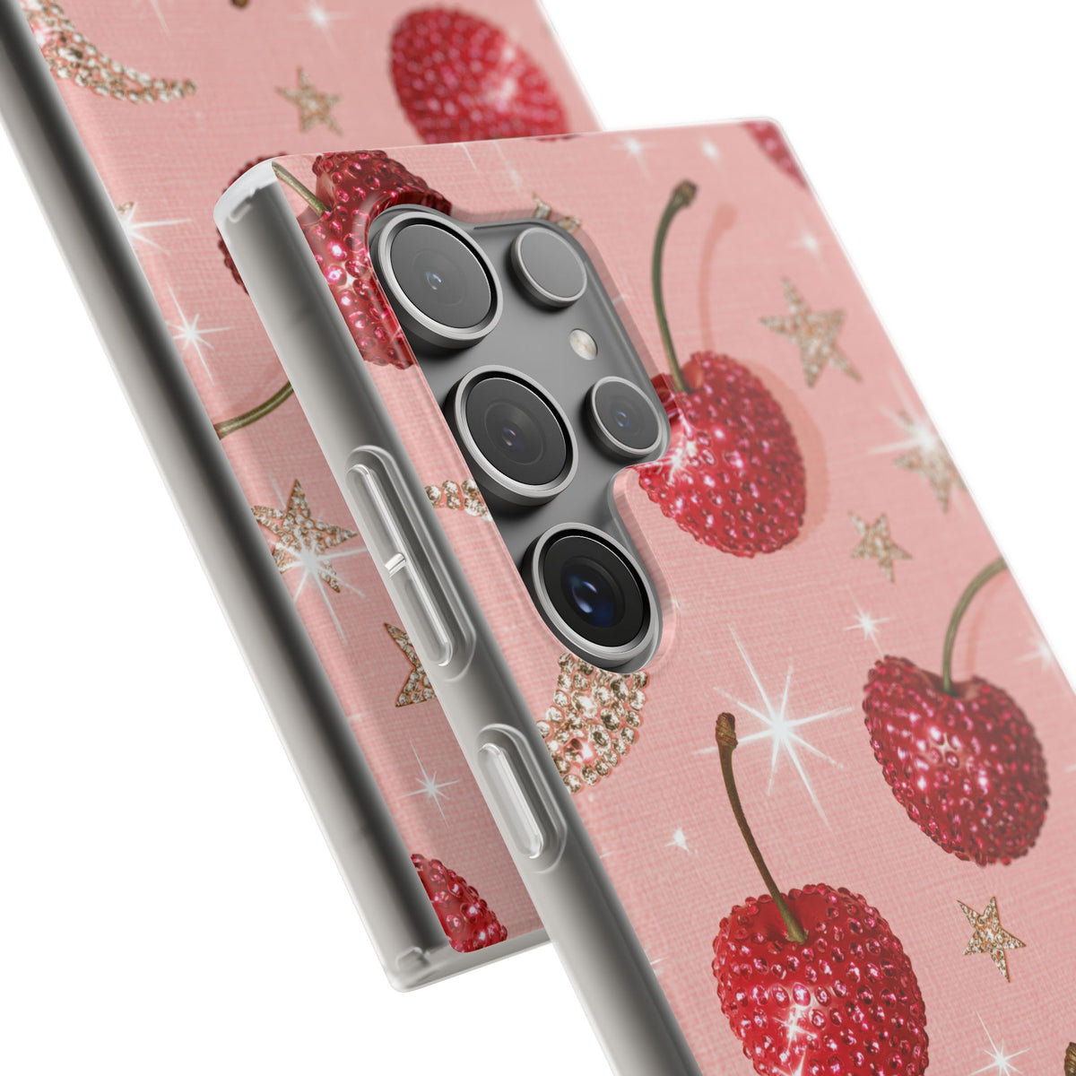 Bedazzled Ruby Cherries · Lite Phone Case for Samsung · Pink