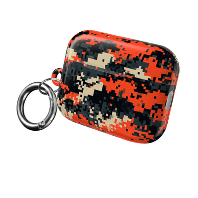 Signal Pixel Camo · Hard Case for AirPods & AirPods Pro · Orange
